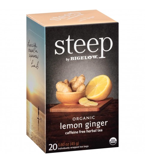 Bigelow Steep Organic Lemon Ginger Tea (6x20 BAG )