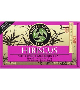 Triple Leaf Tea Hibiscus wxWhite Mulberry Leaf (6x20 BAG)