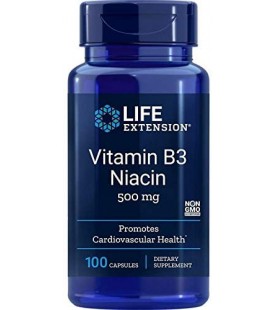 Life Extension Vitamin B3 Niacin 500 Mg 100 capsules