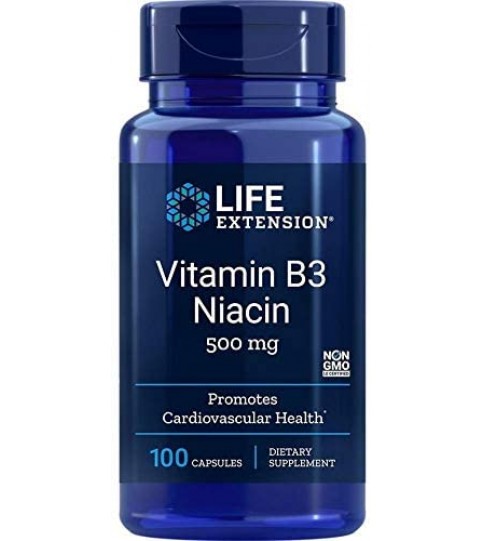 Life Extension Vitamin B3 Niacin 500 Mg 100 capsules