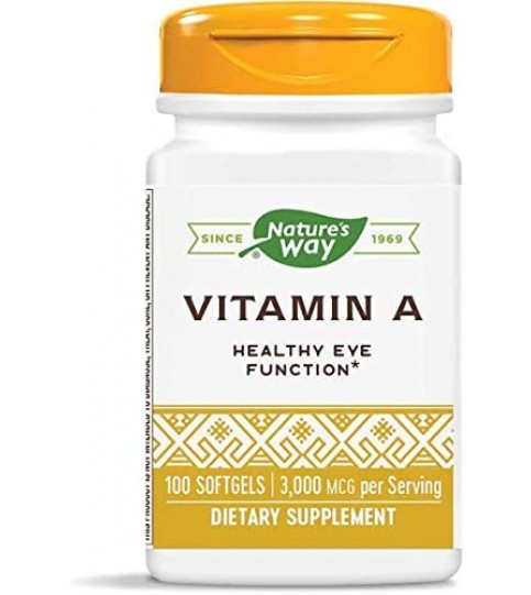 Nature's Way Vitamin A, 3,000 mcg per serving, 100 Softgels