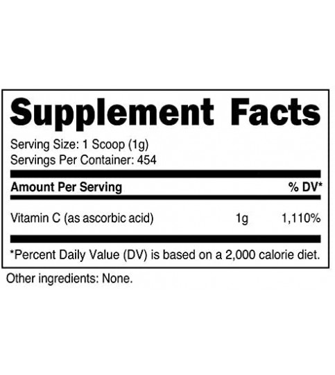 Nutricost Pure Ascorbic Acid Powder (Vitamin C) 1LB