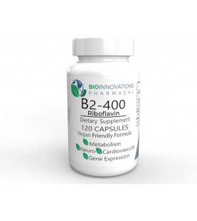 Bio-Innovations Pharmacal - Pure B2-400 Riboflavin (120 Vegan Capsules)