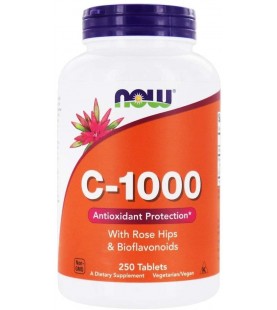 Now Foods, C-1000, With Rose Hips and Bioflavonoids, 250 Tablets