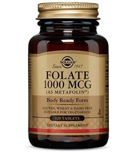 Folate 1000 MCG (Metafolin 1,000 MCG) Tablets - 120 Count