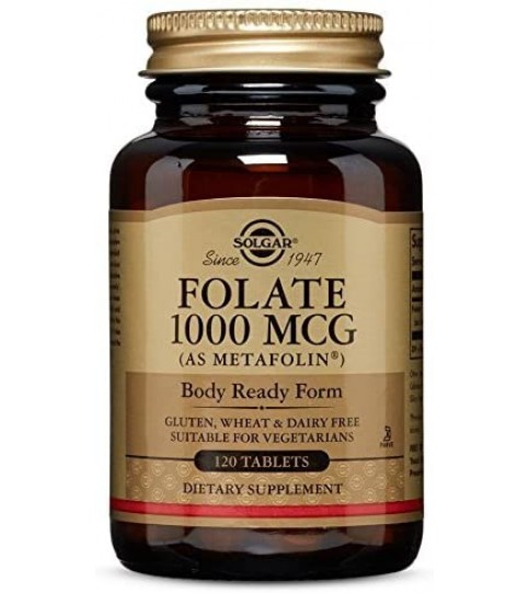 Folate 1000 MCG (Metafolin 1,000 MCG) Tablets - 120 Count