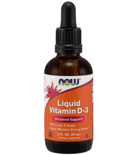 NOW Supplements, Liquid Vitamin D-3, Strong Bones, 2-Ounce