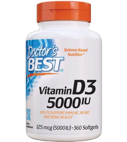 Doctor's Best Vitamin D3 5,000 IU, 360 Count