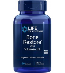 Life Extension Bone Restore with Vitamin K2, 120 Capsules