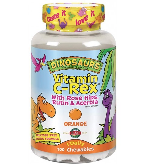 KAL C-Rex Vitamin C 100mg, Supplement for Kids - 100 chewables