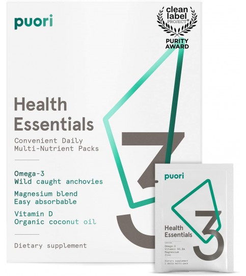 Puori - P3 Health Essentials Multivitamins for Men and Women, 30 Servings