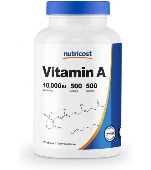 Nutricost Vitamin A 10,000 IU, 500 Softgel Capsules