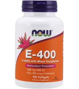 NOW Supplements, Vitamin E-400 IU, Antioxidant Protection, 100 Softgels