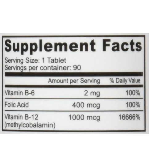 Deva Vegan Vitamins Sublingual B12 1000 mcg Tablets, 90 Count