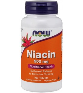 NOW Supplements, Niacin (Vitamin B-3) 500 mg, Nutritional Health, 100 Tablets