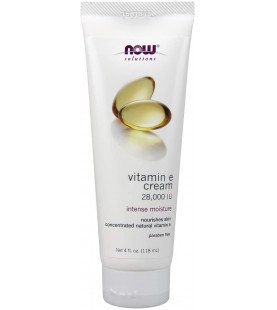 NOW Solutions, Vitamin E Cream 28,000 IU, Intense Moisture, 4-Ounce