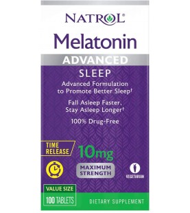 Natrol Melatonin Advanced Sleep Tablets, 10mg, 100 Count