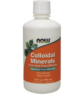 NOW Supplements, Colloidal Minerals Liquid, Plant Derived, 32-Ounce