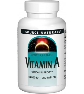 Source Naturals Vitamin A 10000 IU for Ultimate Vision Support - 250 Tablets