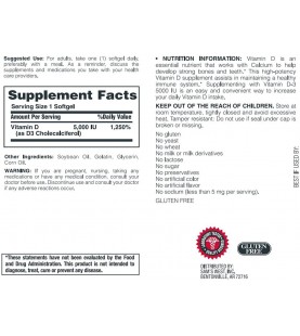 Member's Mark Vitamin D-3 5000 IU, 400 Softgels