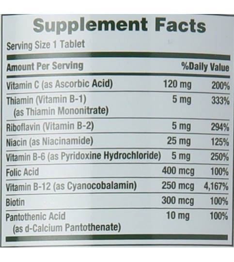 Vitamin B-Complex by Nature's Bounty, 125 Tablets