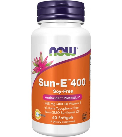 NOW Supplements, Sun-E 400 IU, 60 Softgels