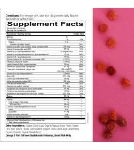 SmartyPants Teen Girl Daily Gummy Vitamins: 120 Count, 30 Day Supply