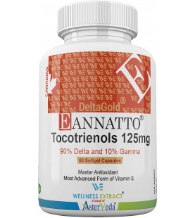 E Annatto Tocotrienols Deltagold 125mg, Vitamin E Tocotrienols, 60 Softgel Capsules