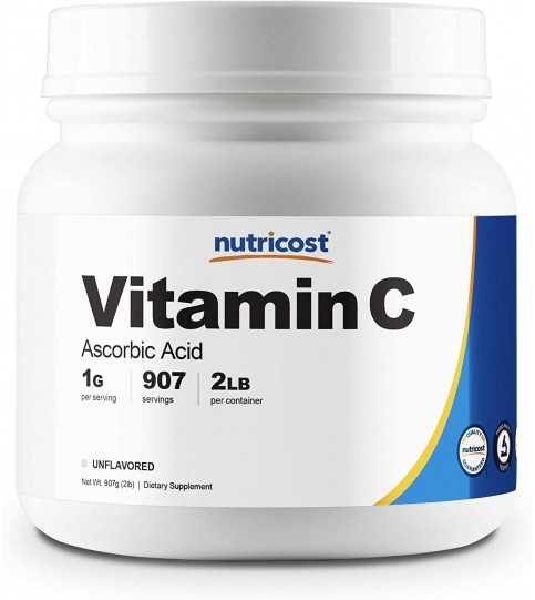 Nutricost Ascorbic Acid Powder (Vitamin C) 2 LBS