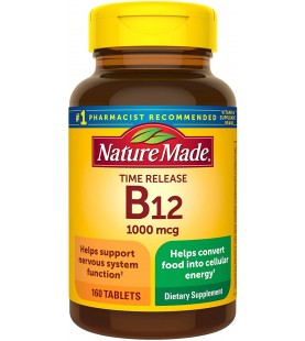 Nature Made Vitamin B12 1000 mcg Time Release Tablets, 160 Count