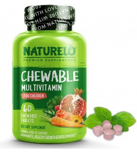 NATURELO Chewable Multivitamin for Children - 60 Tablets