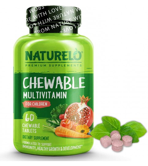 NATURELO Chewable Multivitamin for Children - 60 Tablets