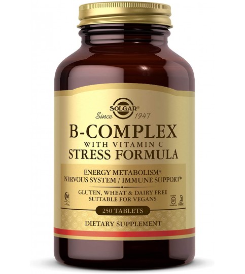 Solgar B-Complex with Vitamin C Stress Formula, 250 Tablets