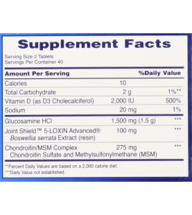 Glucosamine Chondroitin & Vitamin D, Triple Strength, 80 Coated Tablets