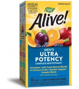 Nature's Way Alive! Once Daily Men's Multivitamin, Ultra Potency, 60 Tablets