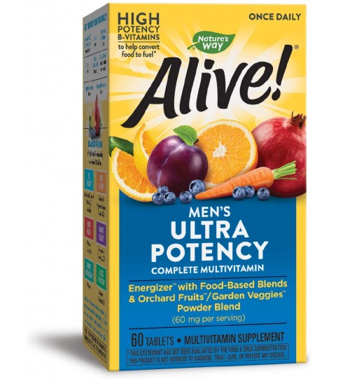 Nature's Way Alive! Once Daily Men's Multivitamin, Ultra Potency, 60 Tablets