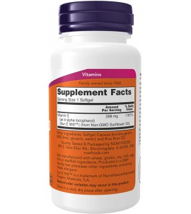 NOW Supplements, Sun-E 400 IU, 60 Softgels