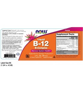 NOW Supplements, Vitamin B-12 Complex Liquid, 2-Ounce