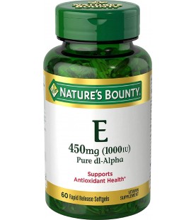 Vitamin E by Nature's Bounty, 1000IU, 60 Softgels