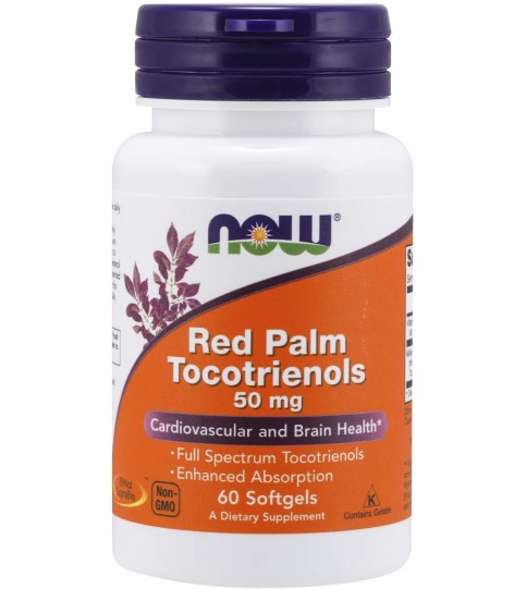 NOW Supplements, Red Palm Tocotrienols 50 mg, 60 Softgels