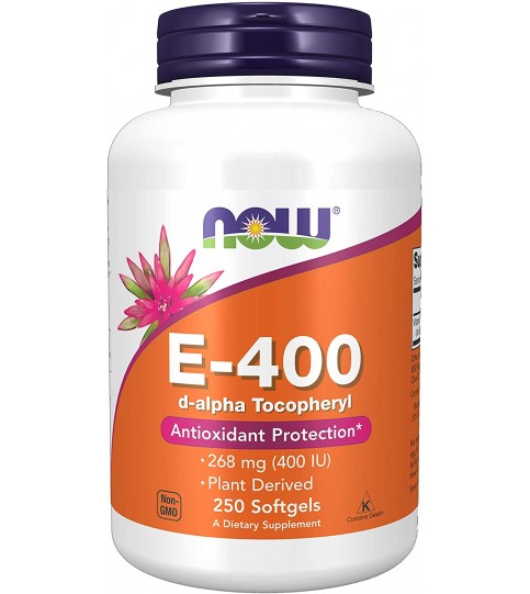 NOW Supplements, Vitamin E-400 IU, D-Alpha Tocopheryl, 250 Softgels