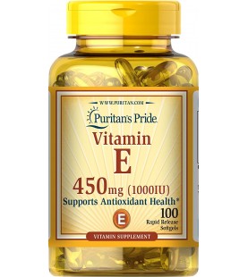 Vitamin E 1000 IU for Immune and Healthy Skin Support 100 Softgels