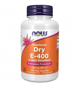 NOW Supplements, Vitamin E-400 IU D-Alpha Tocopheryl, 100 Veg Capsules