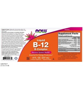 NOW Supplements, Vitamin B-12 Complex Liquid, 8-Ounce