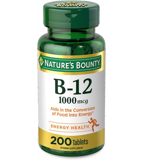 Vitamin B12 by Nature's Bounty, 1000mcg, 200 Tablets