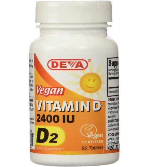 Deva Vegan Vitamins Vegan Vitamin D 2400 IU, 90-Count