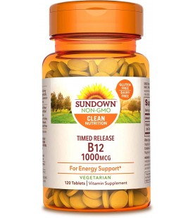 Sundown Vitamin B-12, Energy Support, Artificial Flavors 120 Count