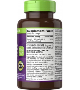 Member's Mark Vitamin D-3 5000 IU Dietary Supplement (400 ct.)