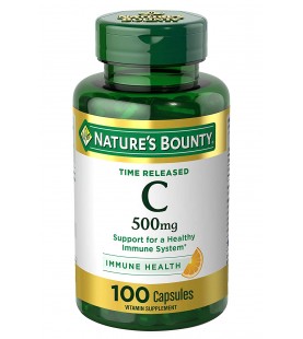 Vitamin C by Nature’s Bounty for immune support. 500mg, 100 Capsules