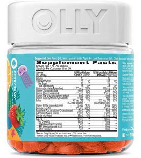 OLLY Kids Multi + Omega 3 Gummy Multivitamin, Chewable Supplement